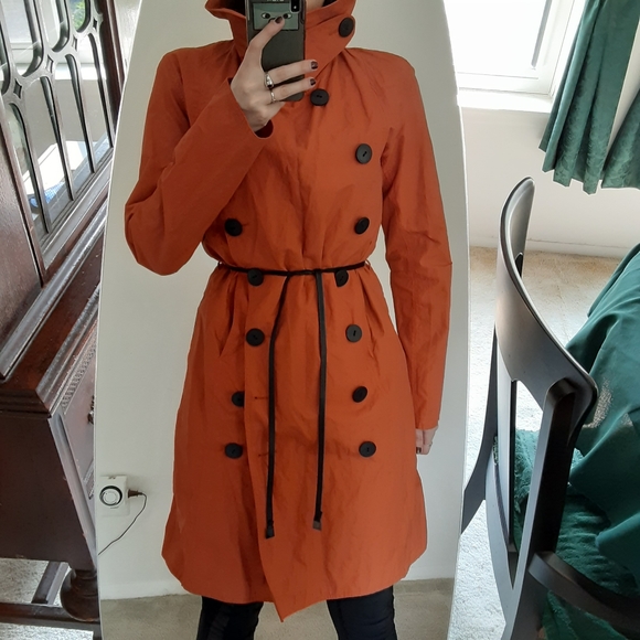 VTG Orange Trench - Wilson's Leather - Picture 3 of 7